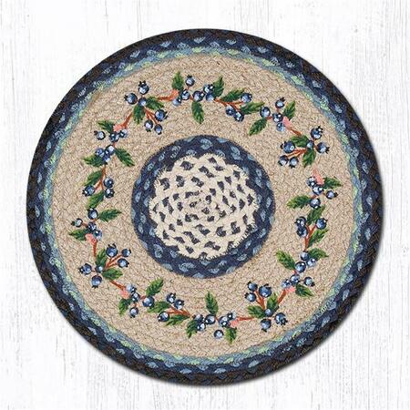 CAPITOL IMPORTING CO 15.5 x 15.5 in. Blueberry Vine Printed Round Chair Pad 49-CH312BV